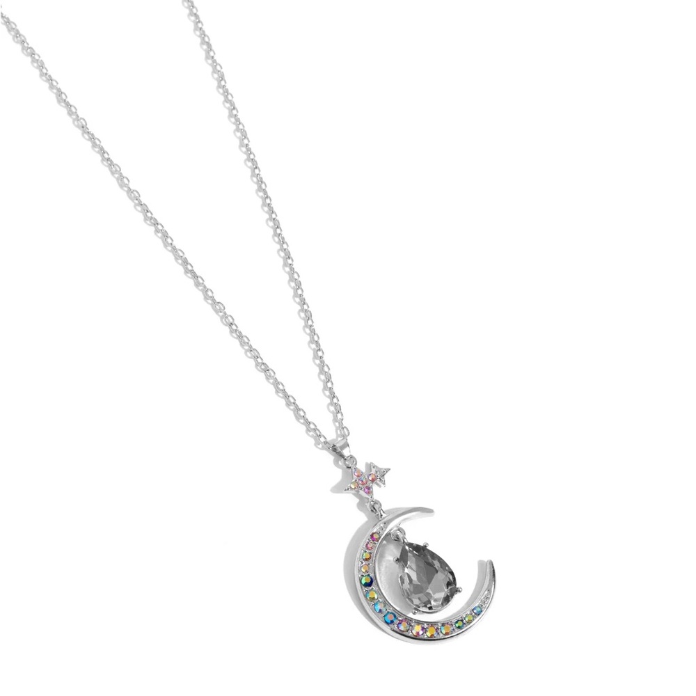 Paparazzi Silver Celestial Necklace with Rainbow Accents